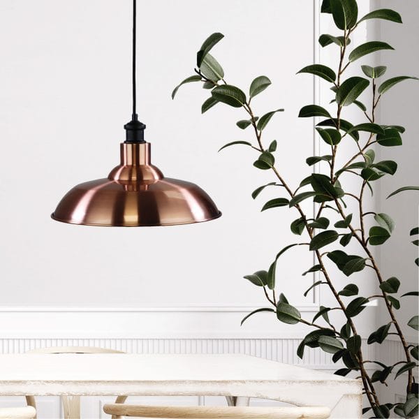 Oriel Lighting Lamp SLATER.38 38cm Copper Plate Finished Shade