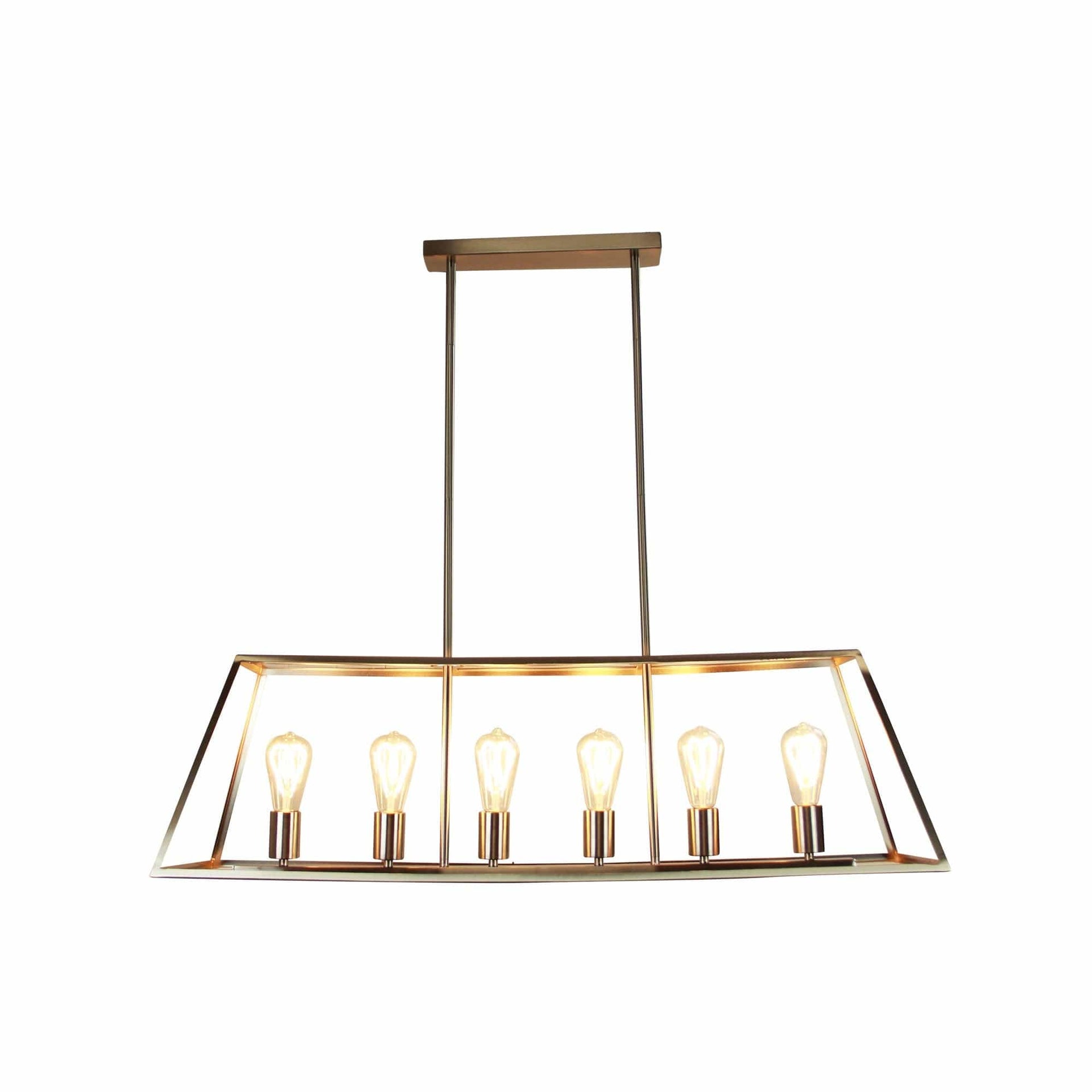 Oriel Lighting Lamp SOUTHPORT.100 6 Light Urban Retro Pendant Brushed Chrome