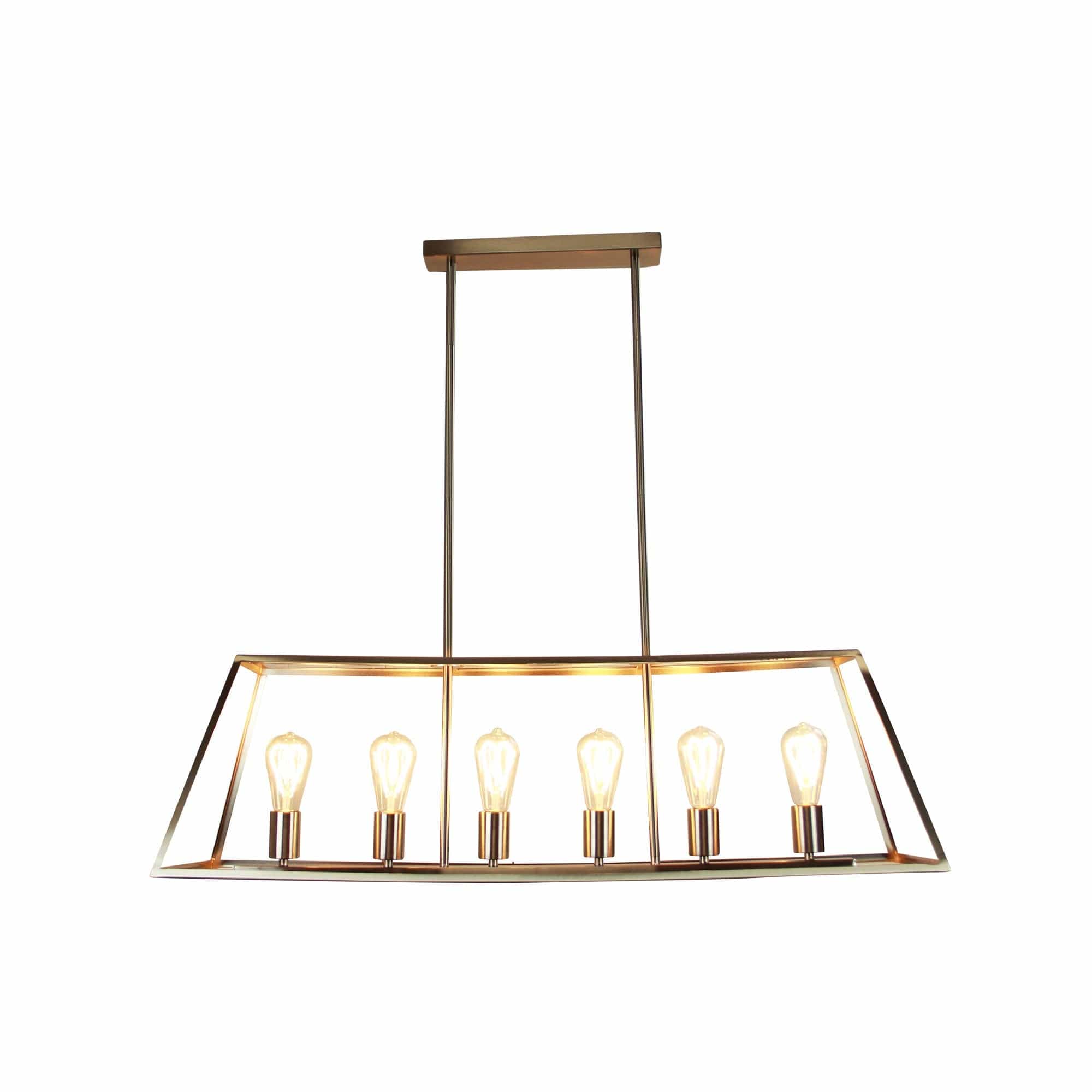 Oriel Lighting Lamp SOUTHPORT.100 6 Light Urban Retro Pendant Brushed Chrome