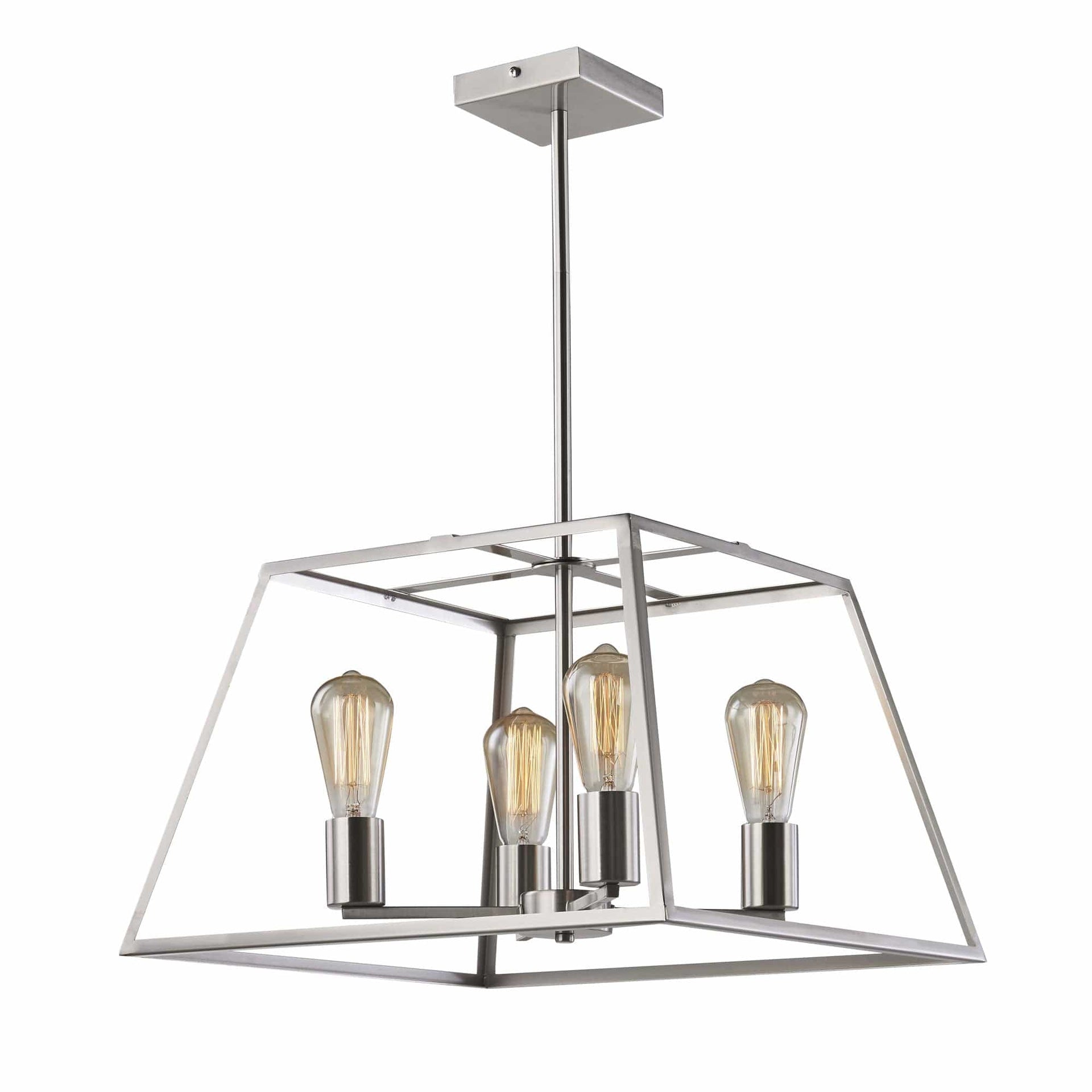 Oriel Lighting Lamp SOUTHPORT 48 4 Light Urban Retro Pendant Brushed Chrome