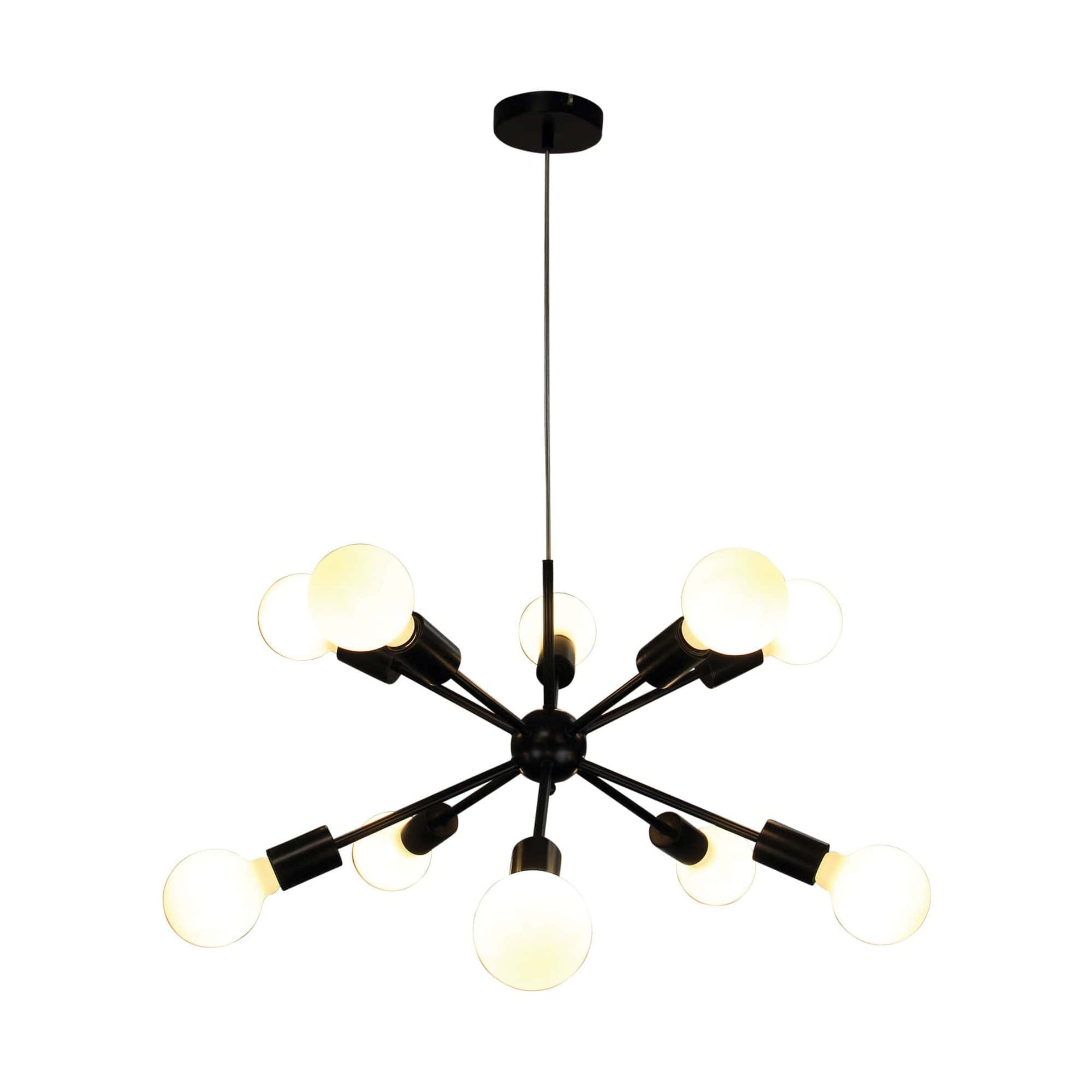 Oriel Lighting Lamp SPUTNIK.10 10-light Groovy Satellite Pendant