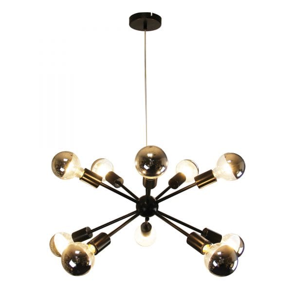 Oriel Lighting Lamp SPUTNIK.10 10-light Groovy Satellite Pendant