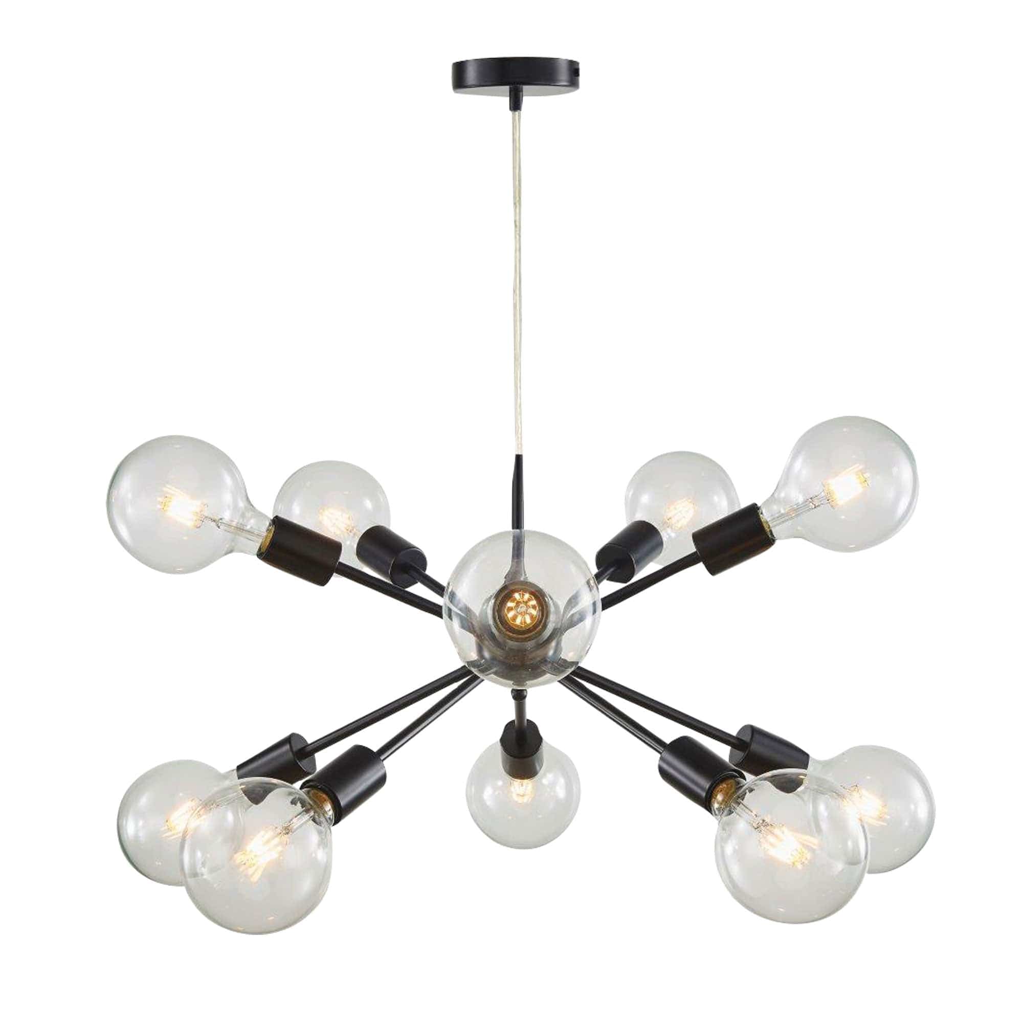 Oriel Lighting Lamp SPUTNIK.10 10-light Groovy Satellite Pendant
