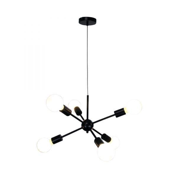 Oriel Lighting Lamp SPUTNIK.6 6-light Groovy Satellite Pendant