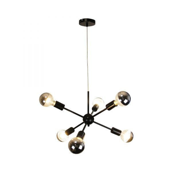 Oriel Lighting Lamp SPUTNIK.6 6-light Groovy Satellite Pendant