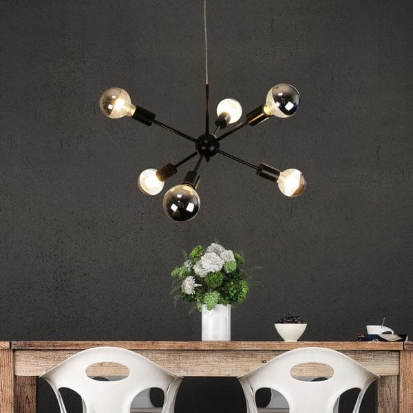 Oriel Lighting Lamp SPUTNIK.6 6-light Groovy Satellite Pendant