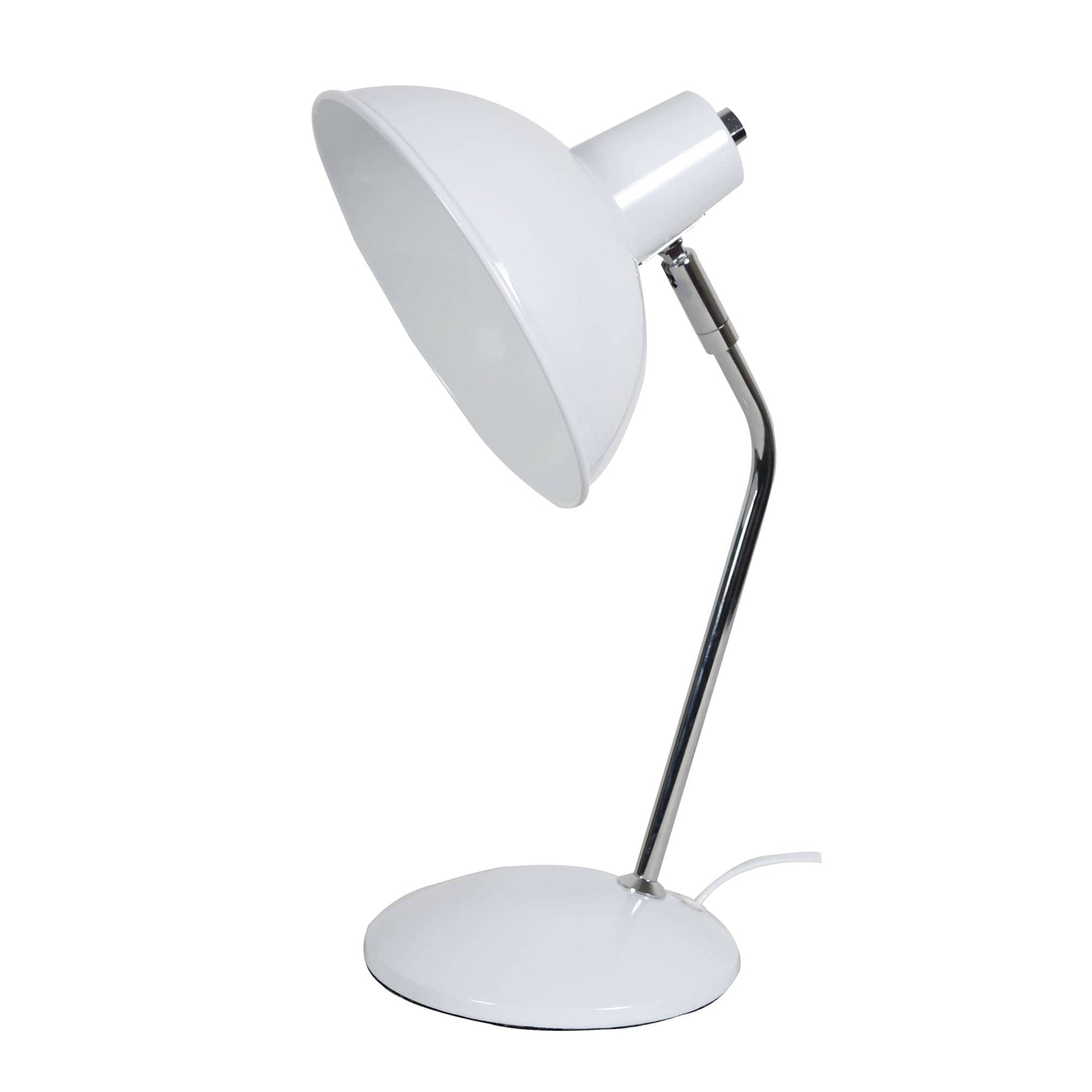 Oriel Lighting Lamp Thea White and Chrome Desk Lamp