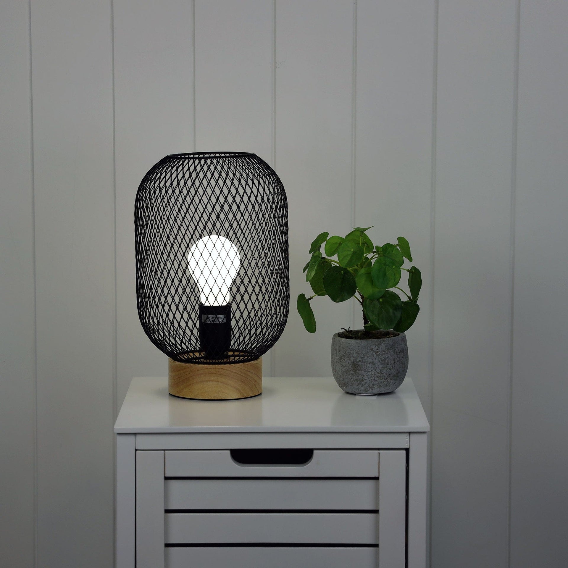 Oriel Lighting Lamp TILDA Black Mesh Table Lamp