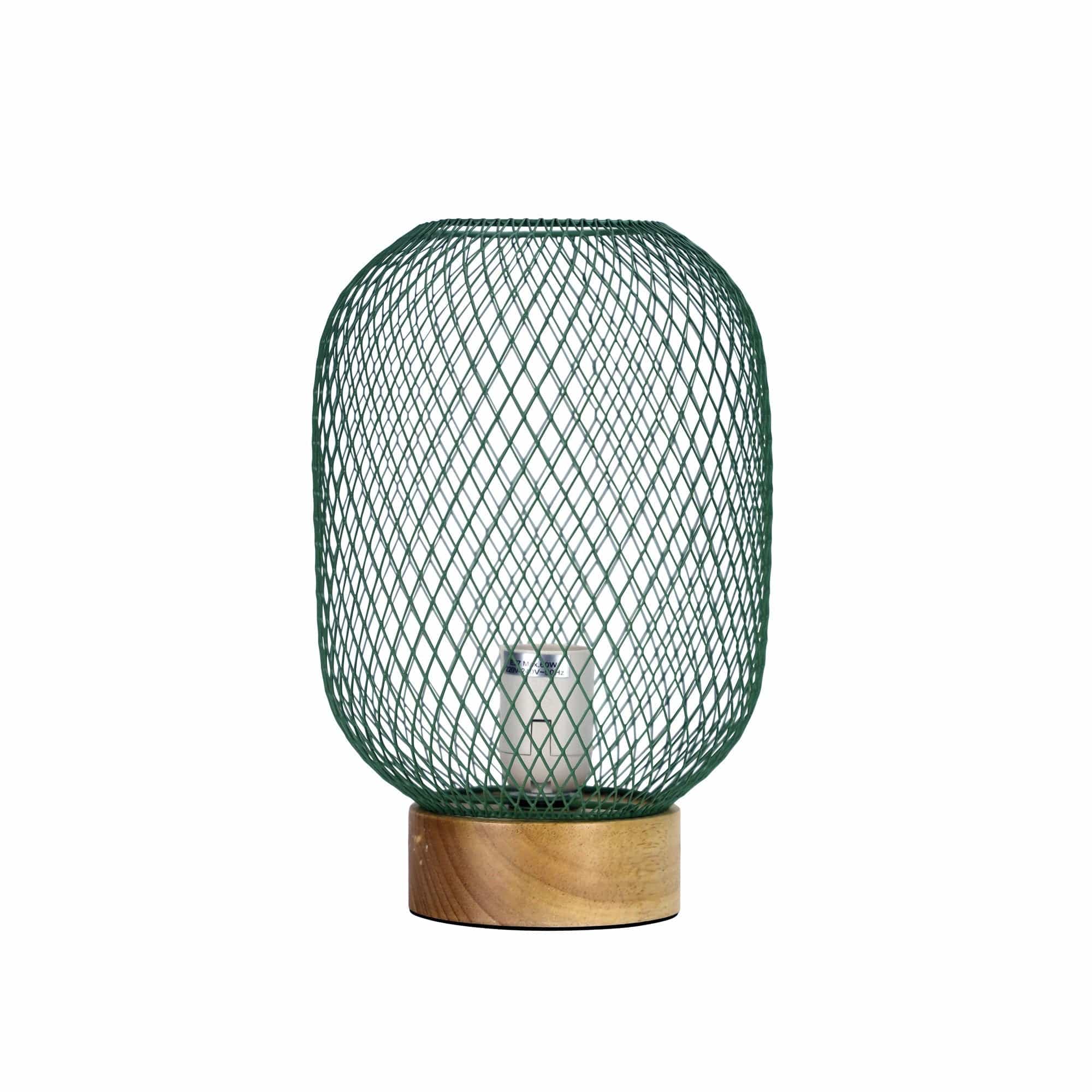 Oriel Lighting Lamp TILDA Green Mesh Table Lamp