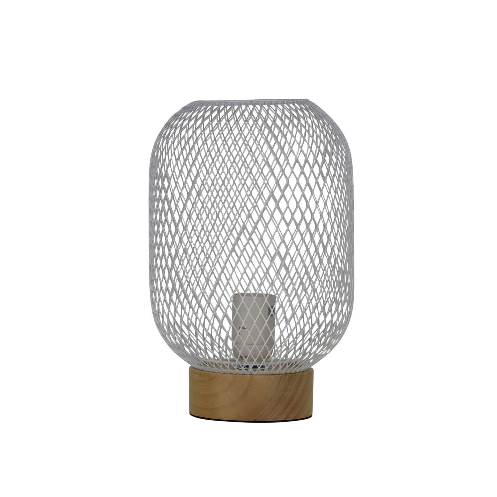 Oriel Lighting Lamp TILDA White Mesh Table Lamp
