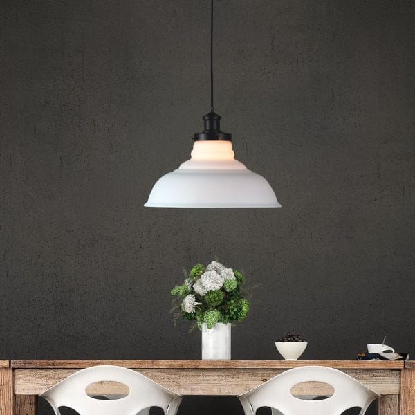 Oriel Lighting Lamp TOLEDO Opal Matt Classic 35cm Opal Glass Shade and Gallery