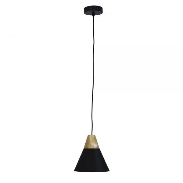 Oriel Lighting Lamp TRIGO.20 Stylish Conical Black Pendant