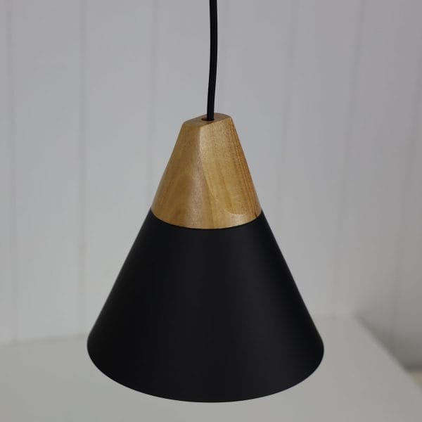 Oriel Lighting Lamp TRIGO.20 Stylish Conical Black Pendant