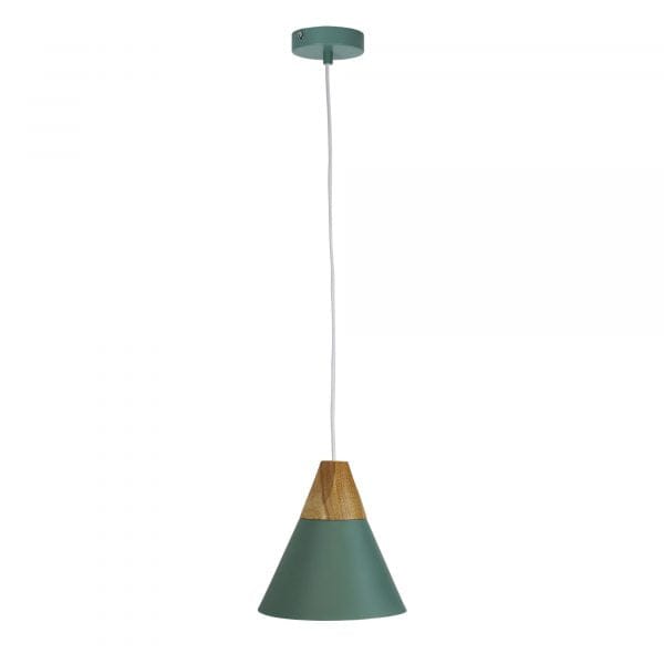 Oriel Lighting Lamp TRIGO.20 Stylish Conical Green Pendant