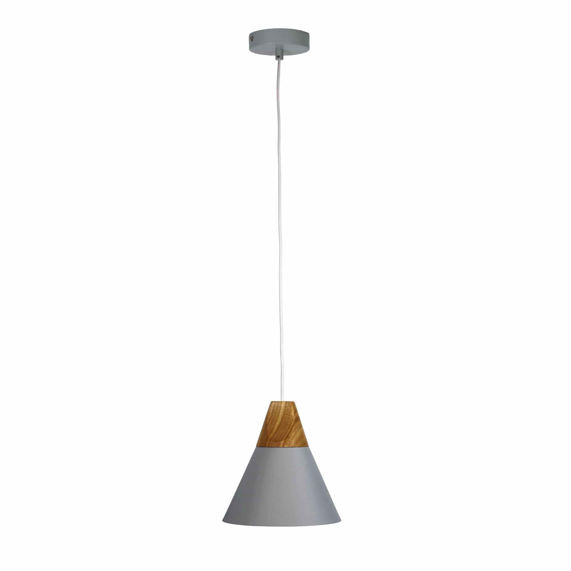 Oriel Lighting Lamp TRIGO.20 Stylish Conical Grey Pendant
