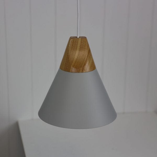 Oriel Lighting Lamp TRIGO.20 Stylish Conical Grey Pendant