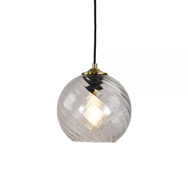 Oriel Lighting Lamp TWIST.20 Single Clear Glass Pendant