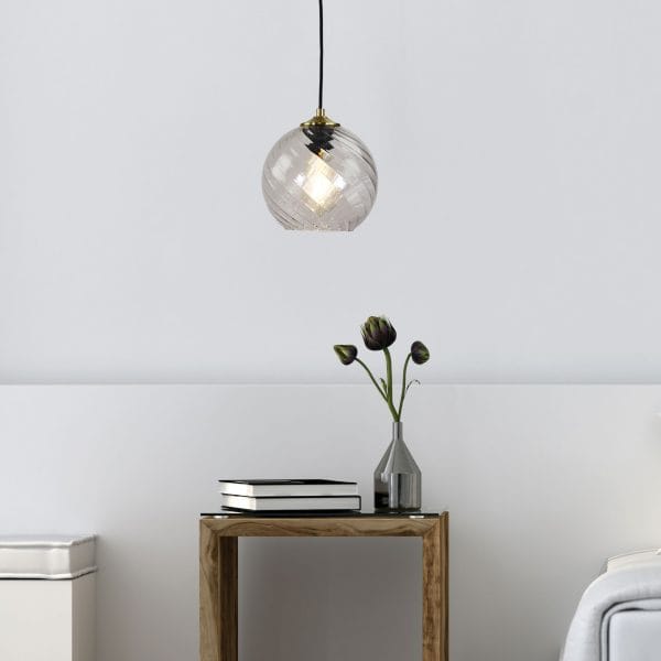 Oriel Lighting Lamp TWIST.20 Single Clear Glass Pendant