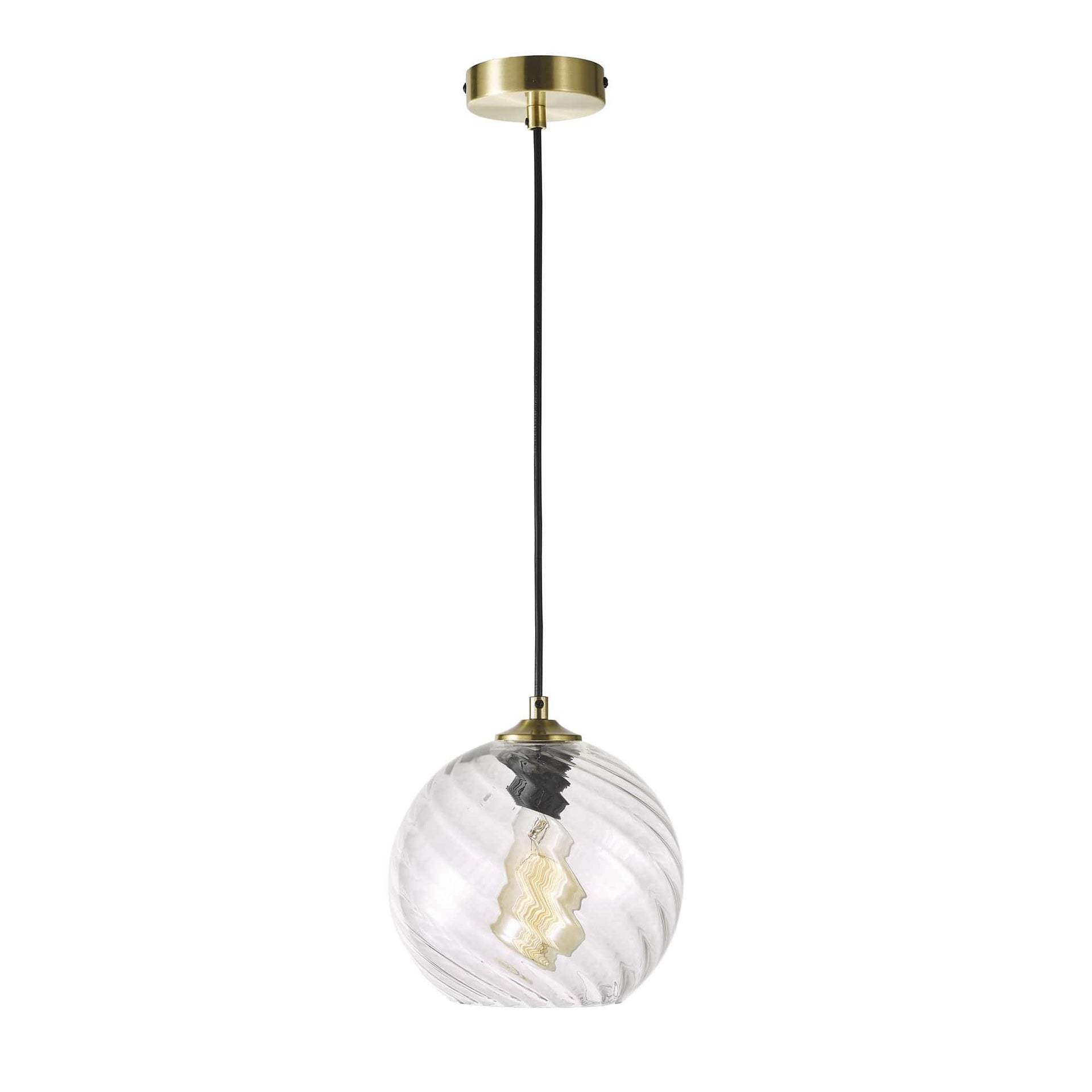 Oriel Lighting Lamp TWIST.20 Single Clear Glass Pendant