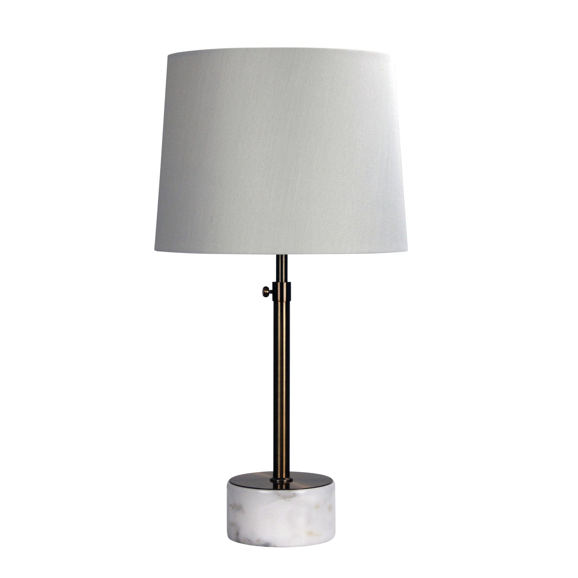 Oriel Lighting Lamp UMBRIA Height Adjustable Scandi Lamp in Antique Brass