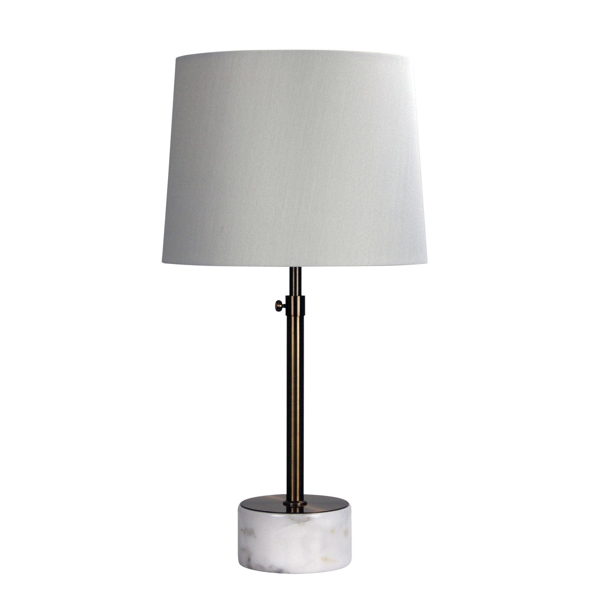 Oriel Lighting Lamp UMBRIA Height Adjustable Scandi Lamp in Antique Brass