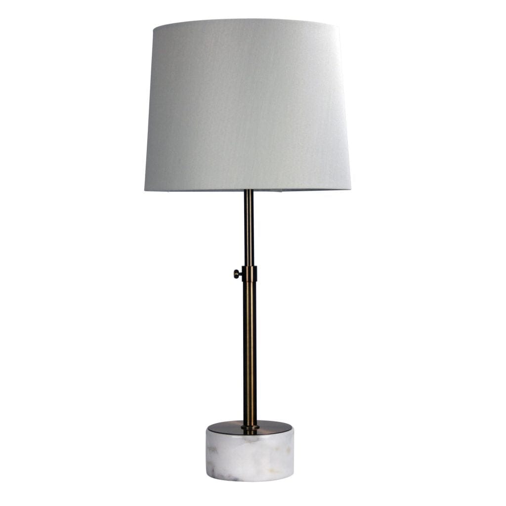 Oriel Lighting Lamp UMBRIA Height Adjustable Scandi Lamp in Antique Brass
