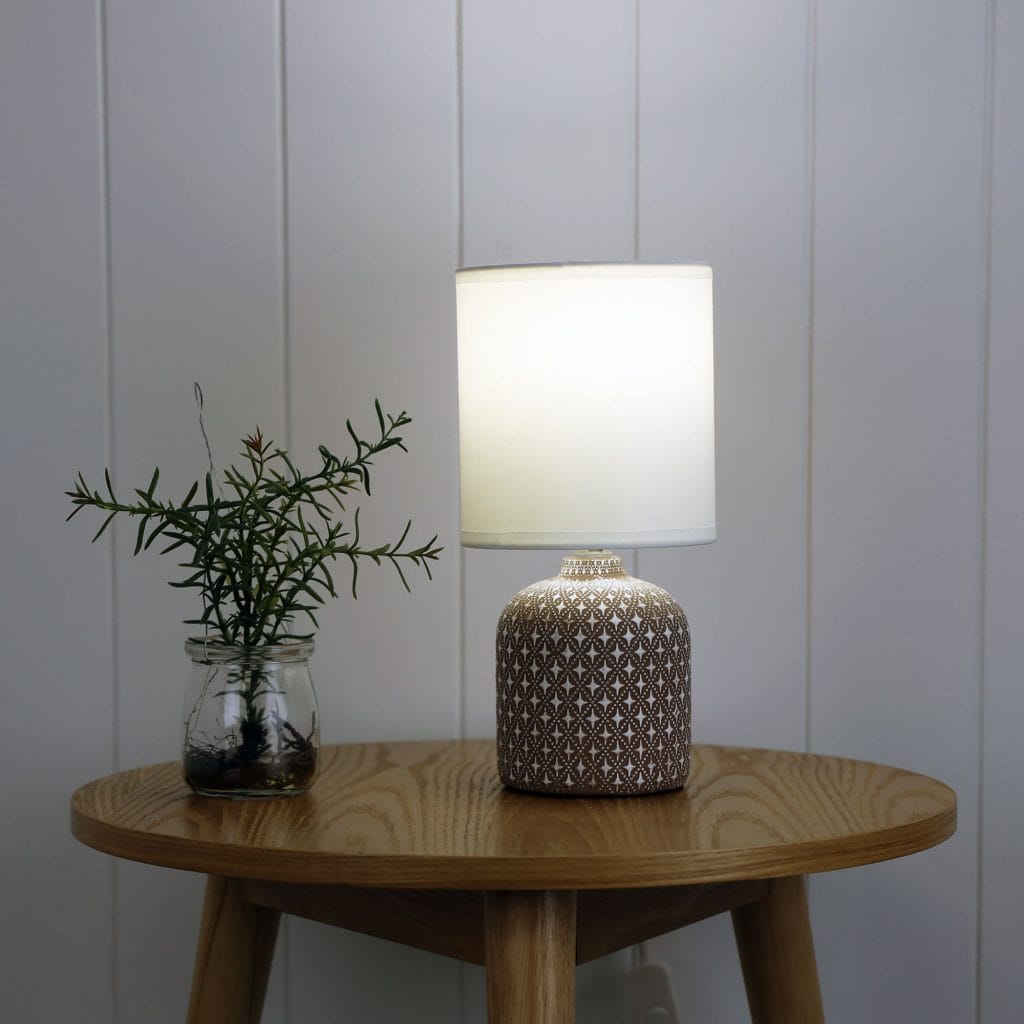 Oriel Lighting Lamp VERA Taupe Ceramic Table Lamp