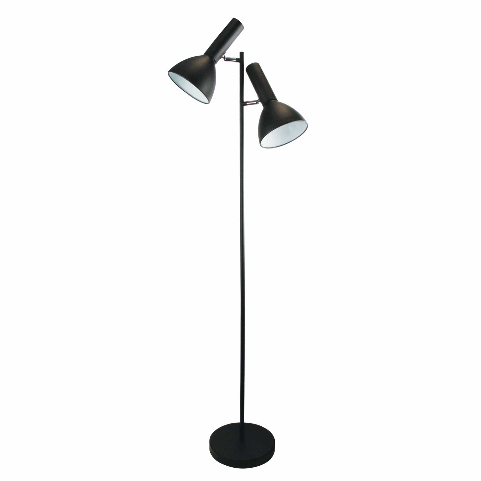 Oriel Lighting Floor Lamp VESPA Mid-Century Twin Floor Lamp Black