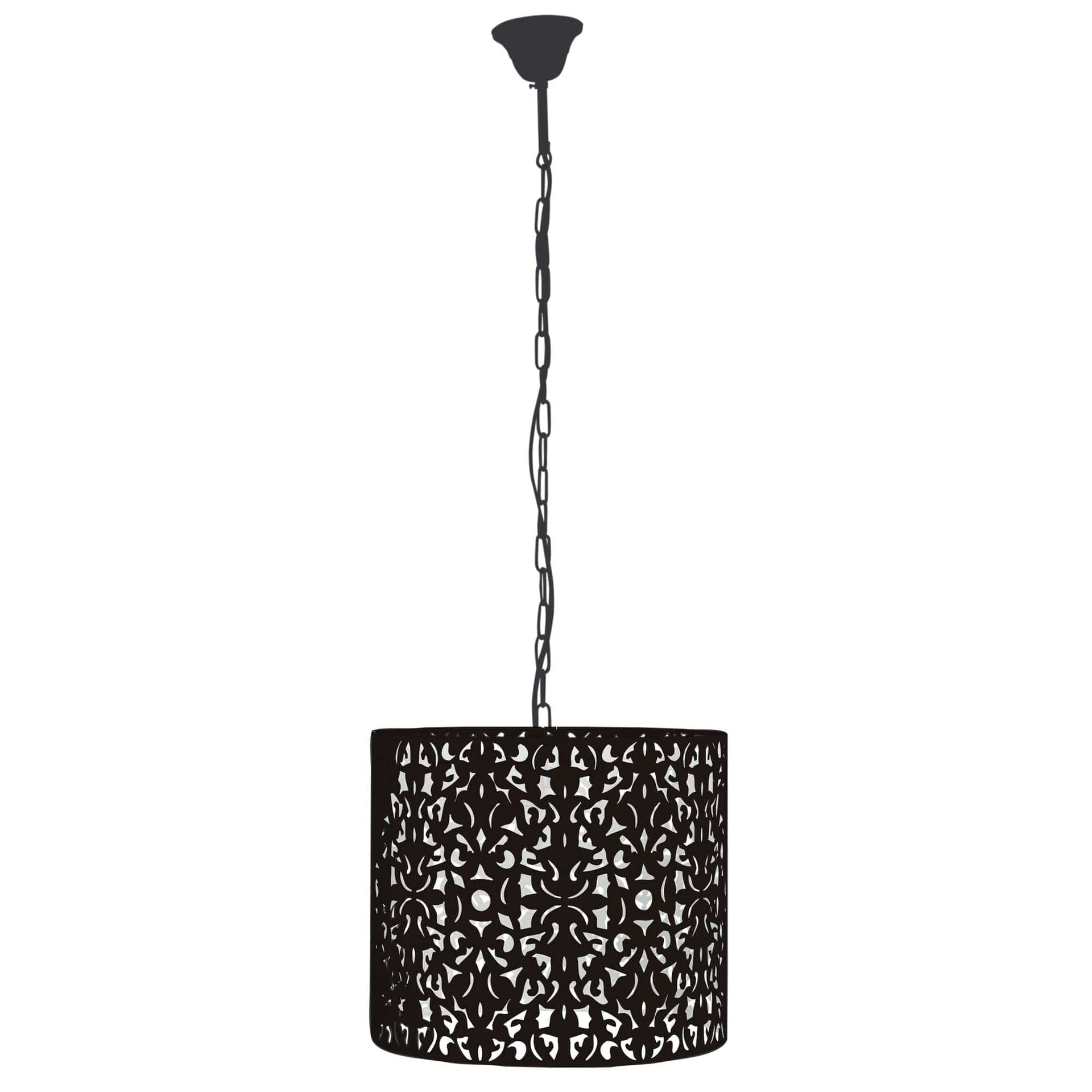 Oriel Lighting Lamp VICKY 35 Laser Cut Metal Pendant Black