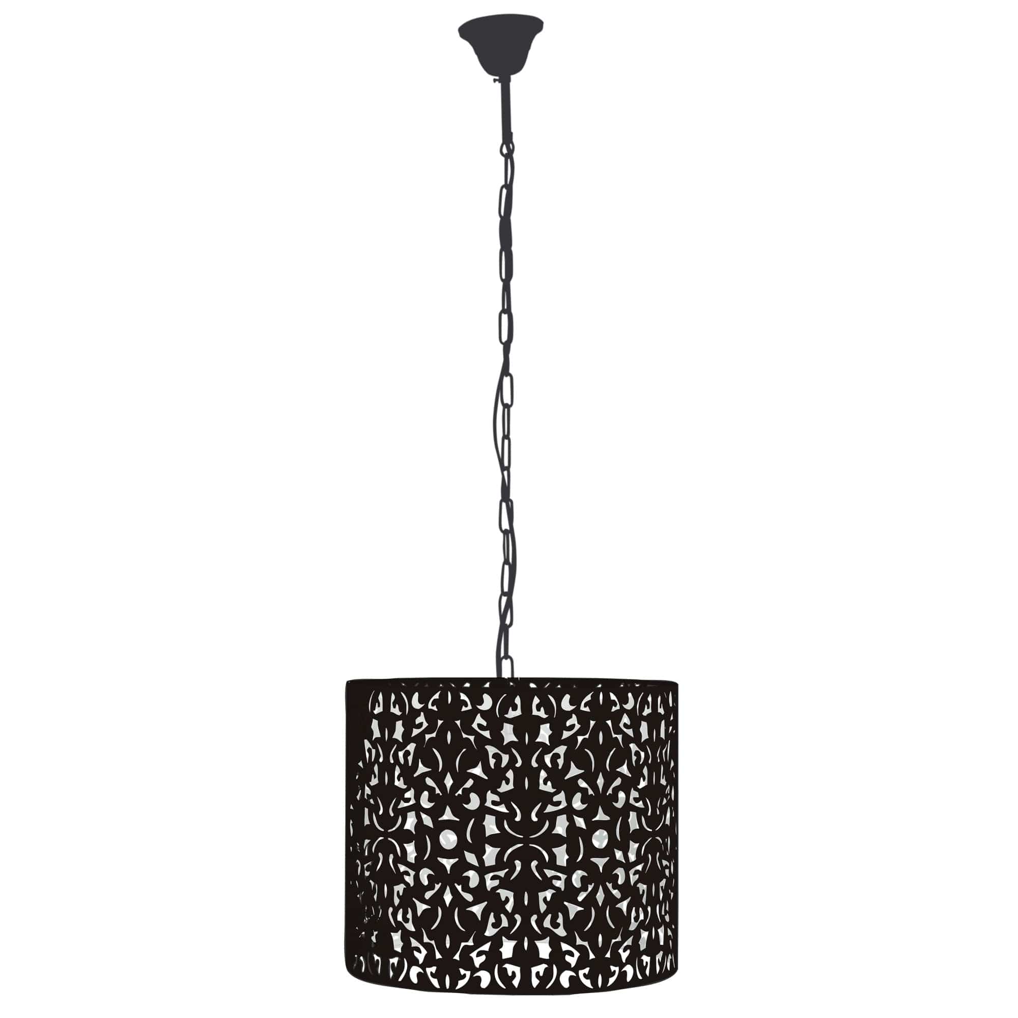 Oriel Lighting Lamp VICKY 35 Laser Cut Metal Pendant Black