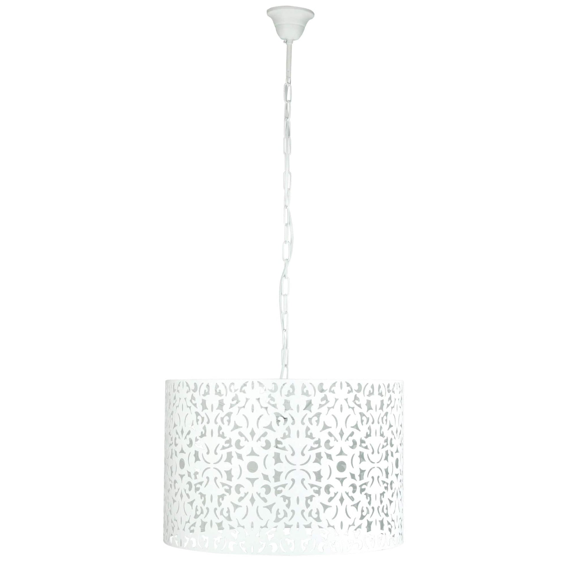 Oriel Lighting Lamp VICKY 45 Laser Cut Metal Pendant White
