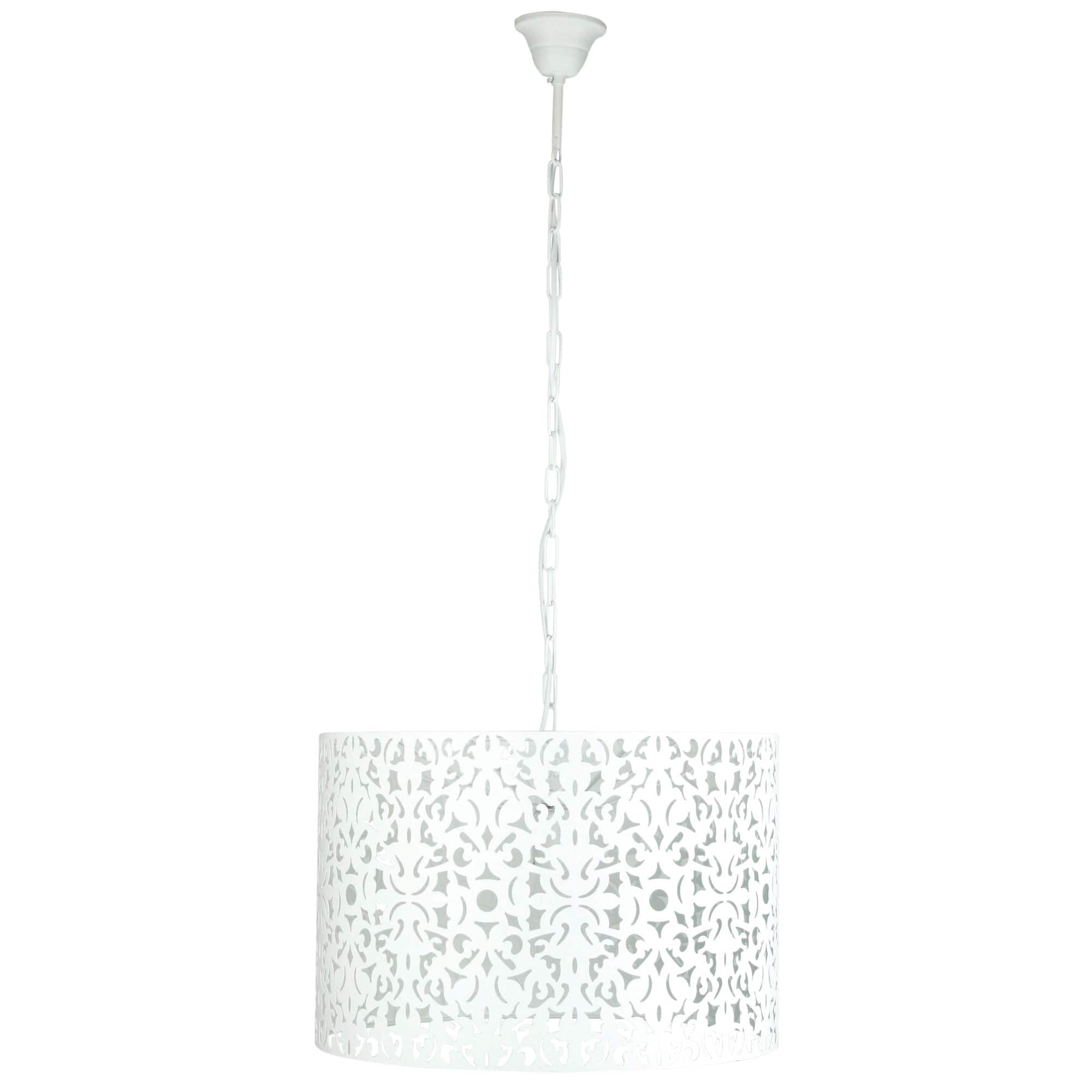 Oriel Lighting Lamp VICKY 45 Laser Cut Metal Pendant White