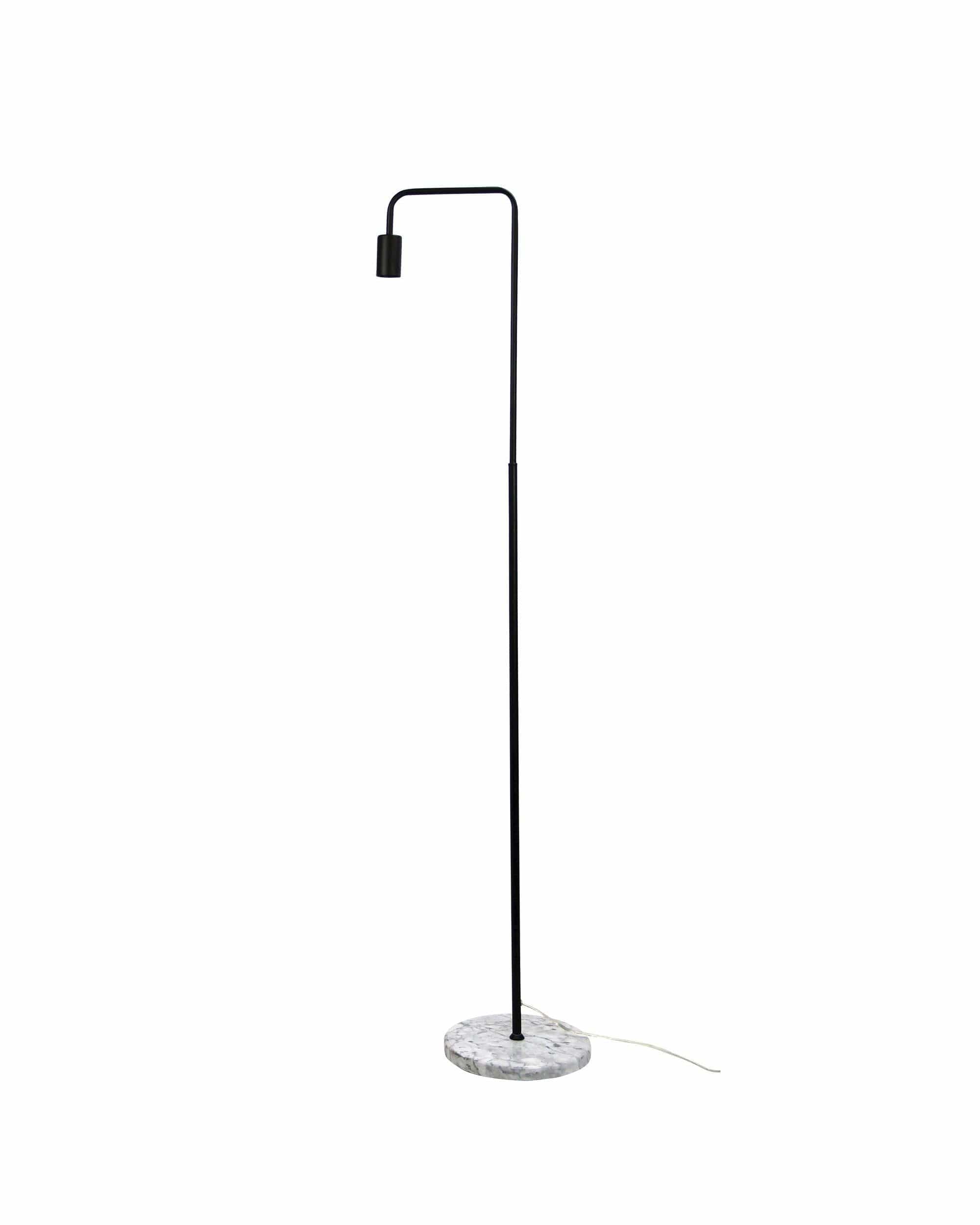 Oriel Lighting Floor Lamp VILLE FLOOR LAMP Black Scandi Lamp with Marble Base