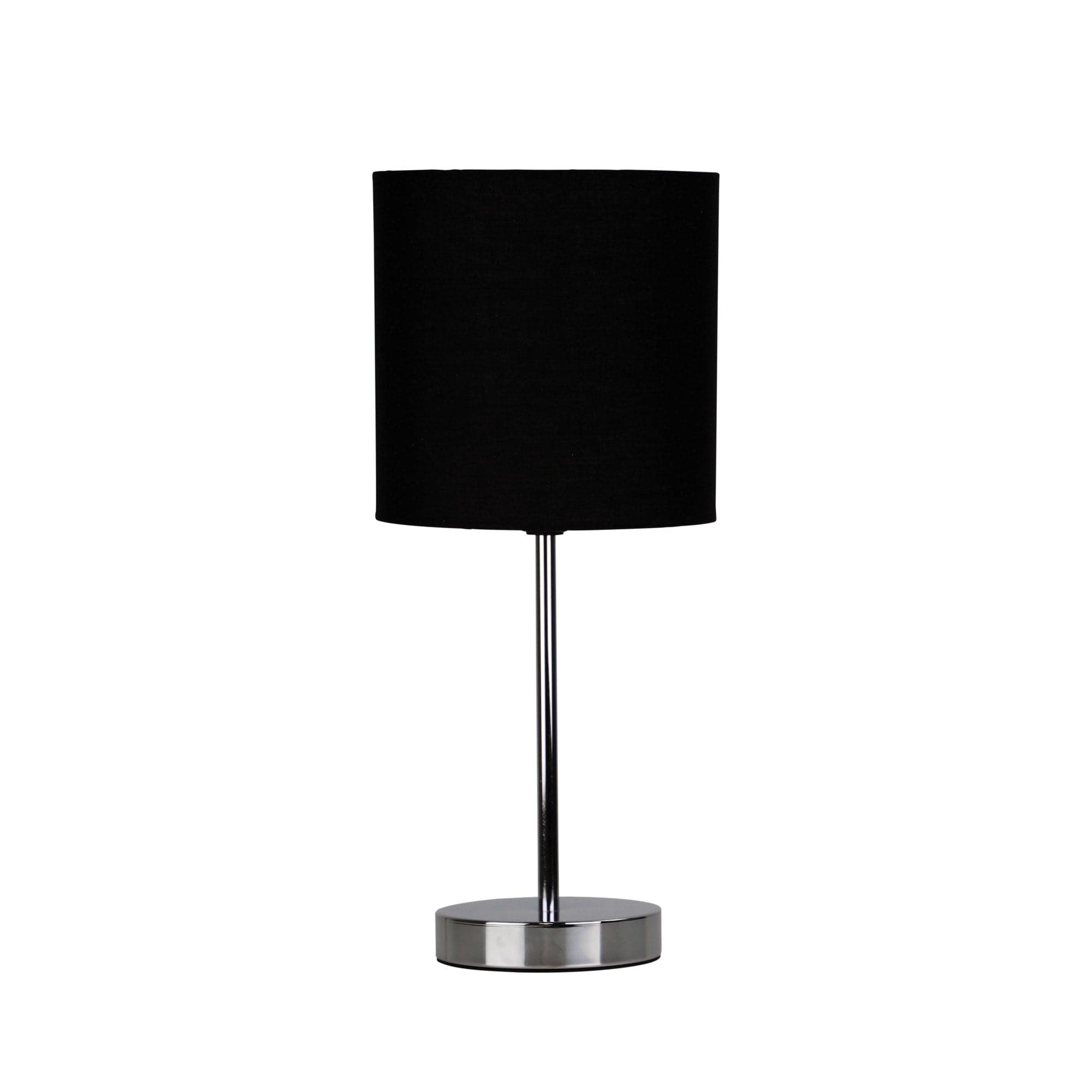 Oriel Lighting Lamp ZOLA TABLE LAMP Chrome Base with Black Shade