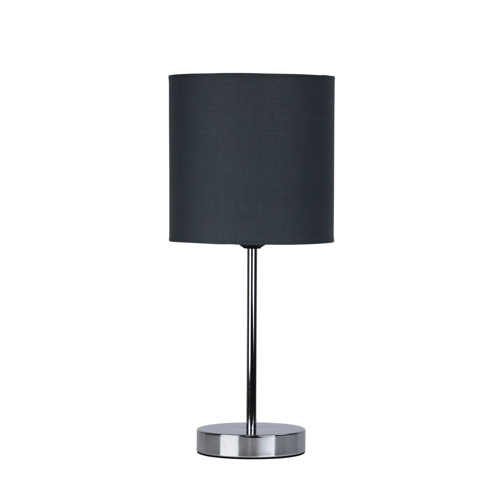 Oriel Lighting Lamp ZOLA TABLE LAMP Chrome Base with White Shade
