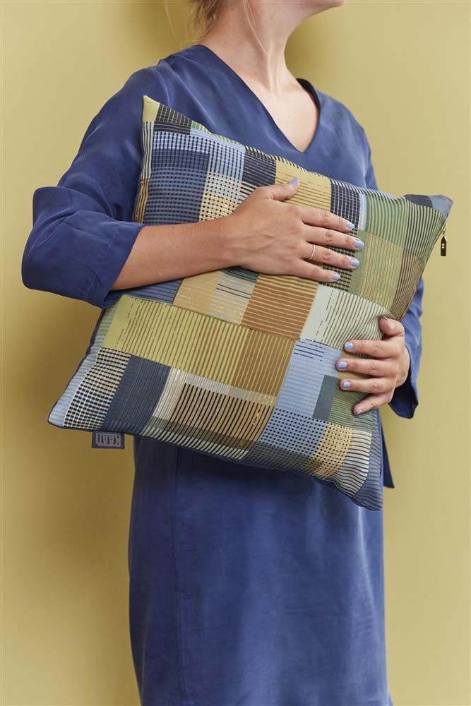 Bedding House Alvi Blue Green Filled Cushion - 43cm x 43cm Bedding House