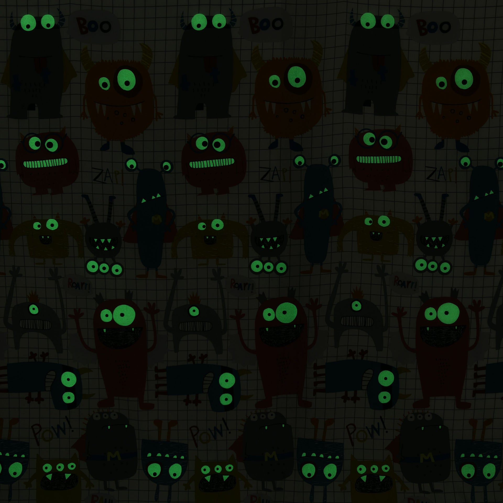 Happy Kids Monster Squad Glow in the Dark Quilt Cover Set Happy Kids Bedding