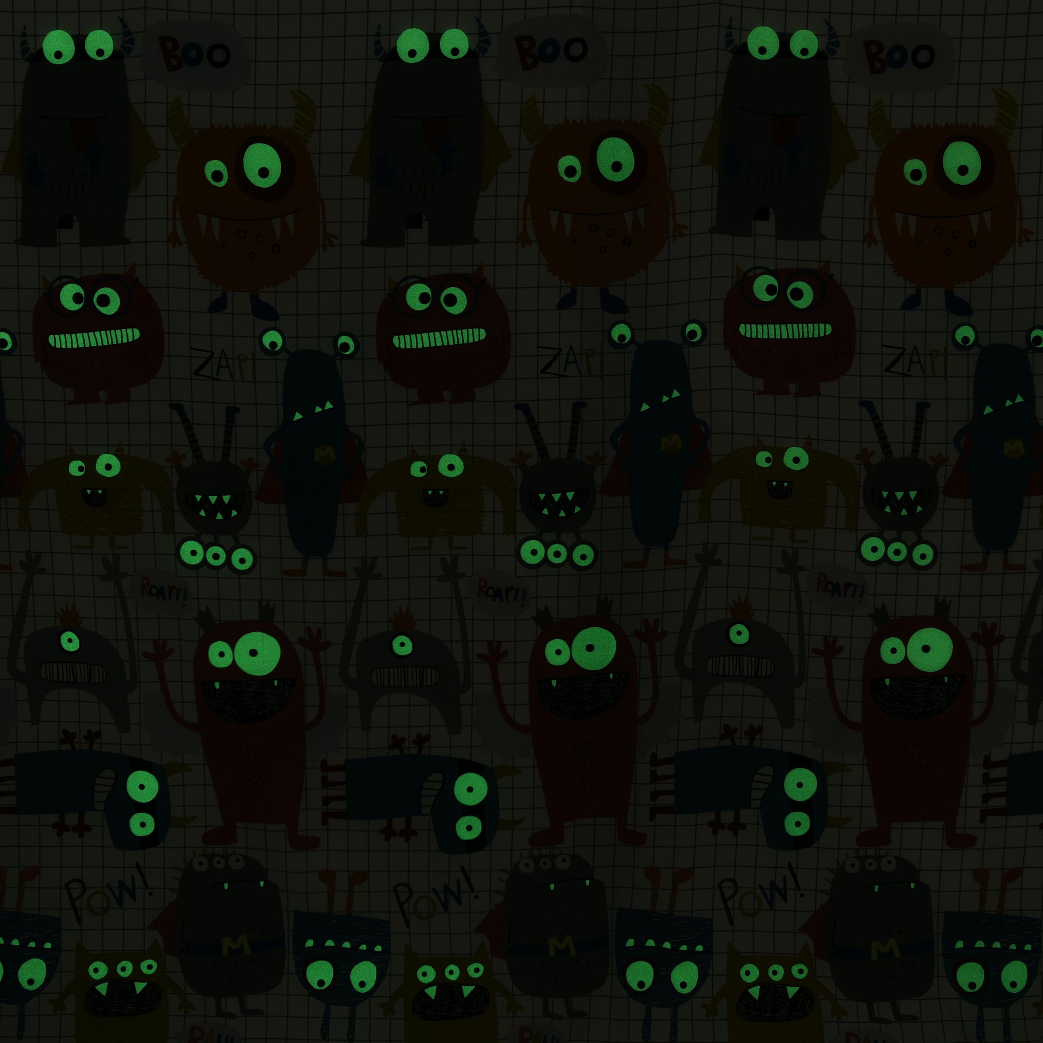 Happy Kids Monster Squad Glow in the Dark Quilt Cover Set Happy Kids Bedding