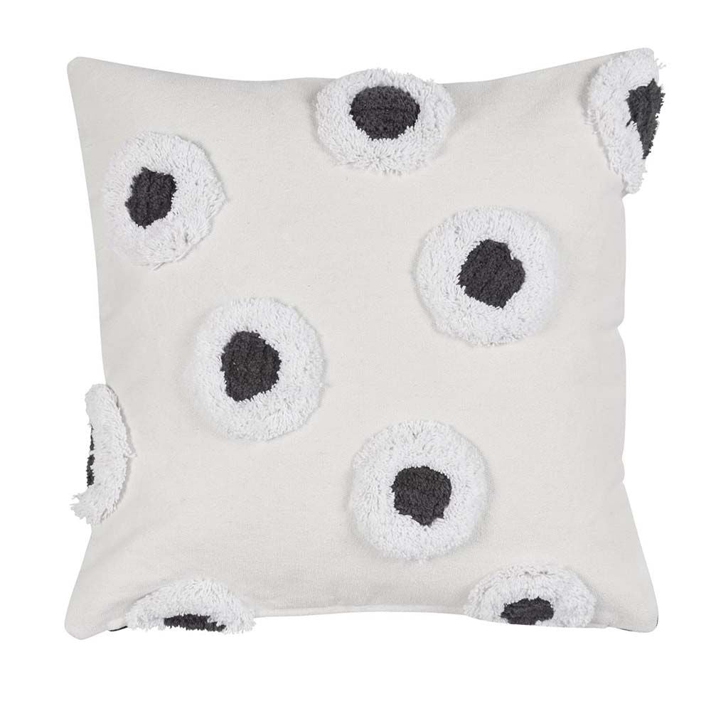 VTWonen Stripe and Eye Natural Filled Cushion - 50cm x 50cm vtWomen