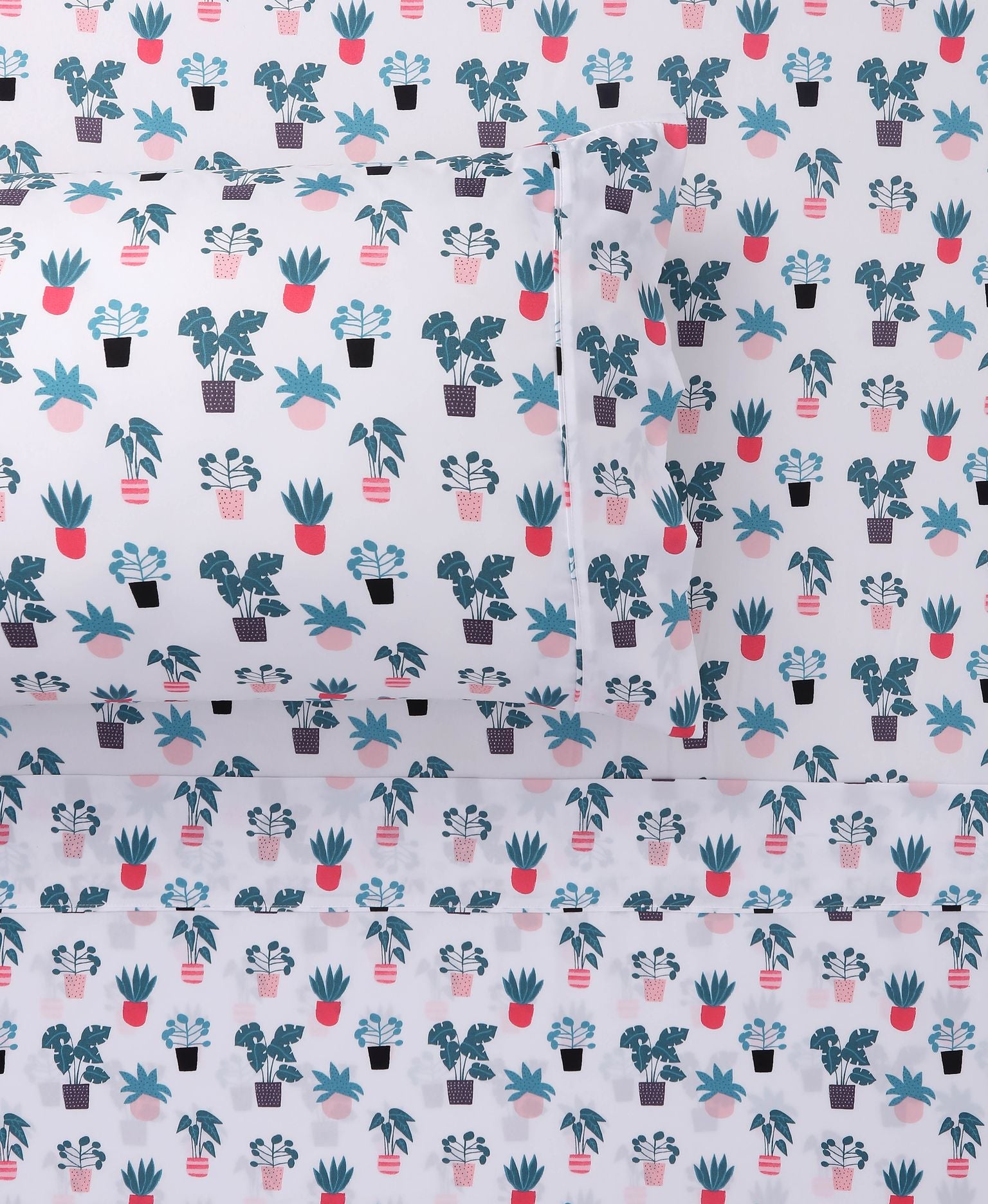 Happy Kids Plant Printed Microfibre Sheet Set Happy Kids Bedding