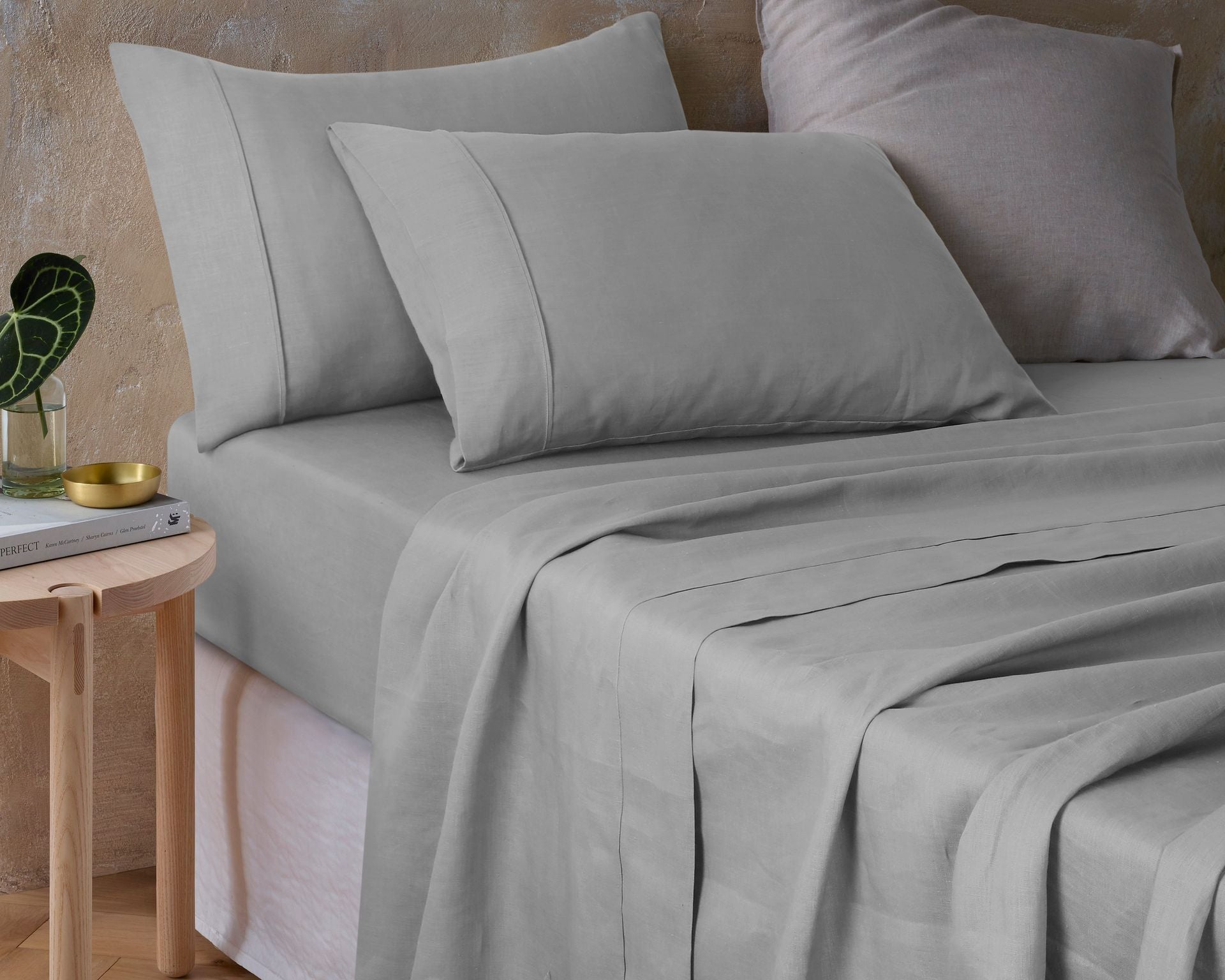 Vintage Design Silver 100% Hemp Sheet Set Vintage Design