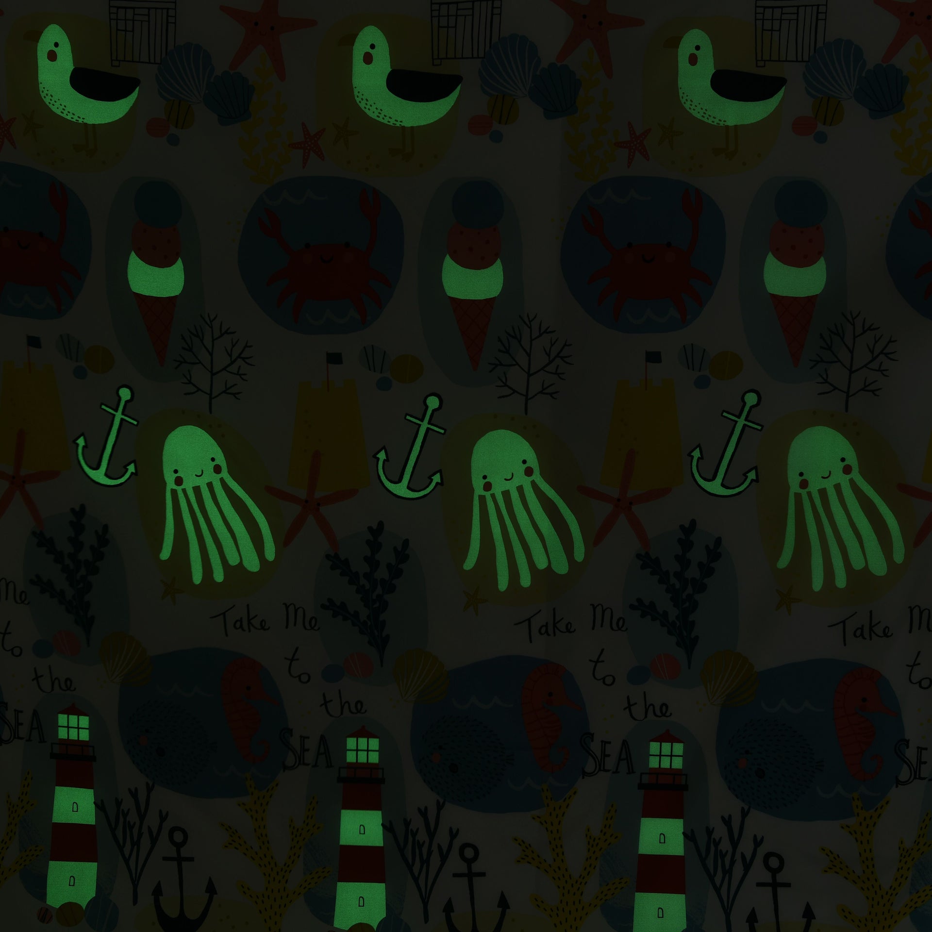 Happy Kids Seaside Glow in the Dark Quilt Cover Set Happy Kids Bedding