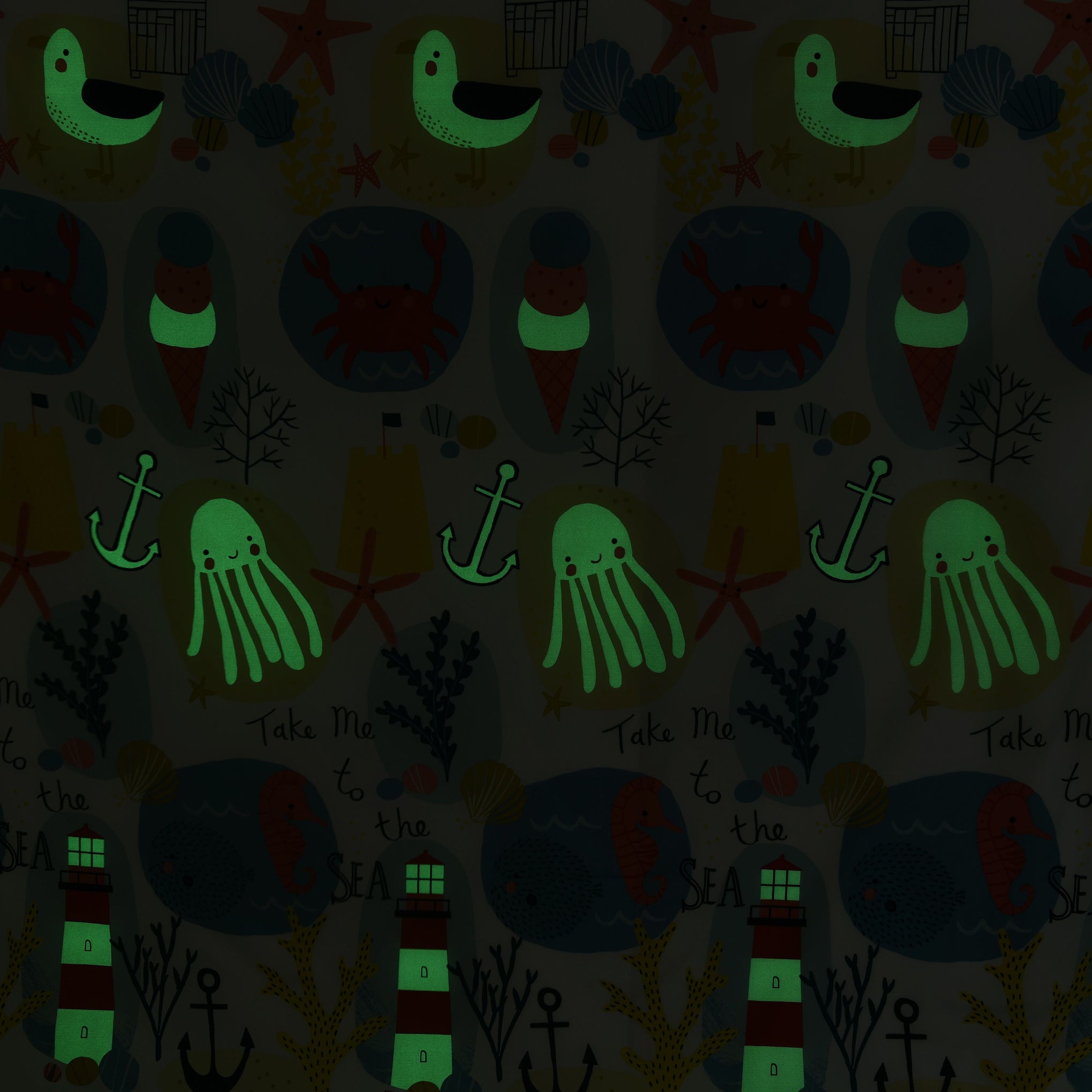 Happy Kids Seaside Glow in the Dark Quilt Cover Set Happy Kids Bedding