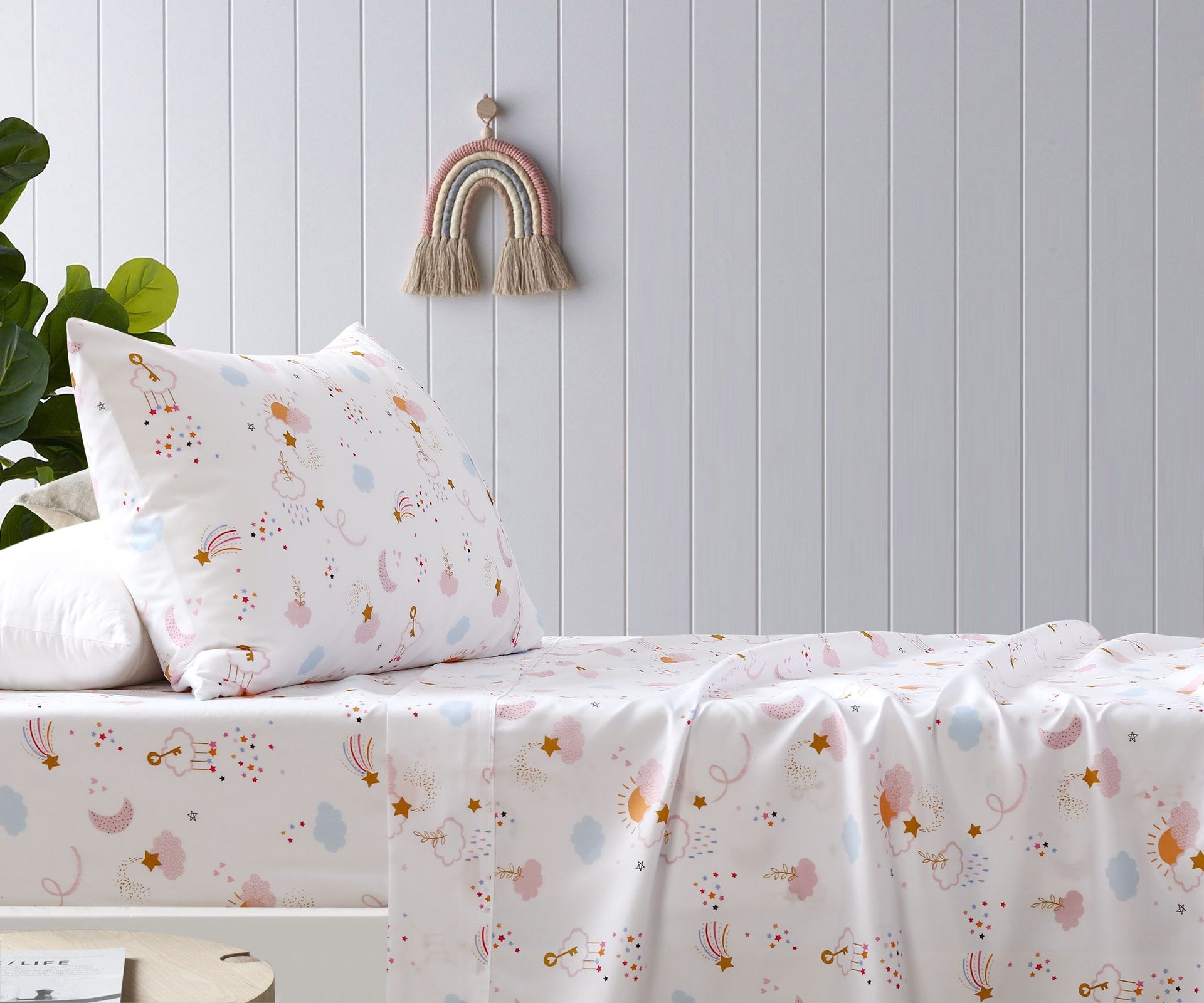 Happy Kids Unicorn Printed Microfibre Sheet Set Happy Kids Bedding