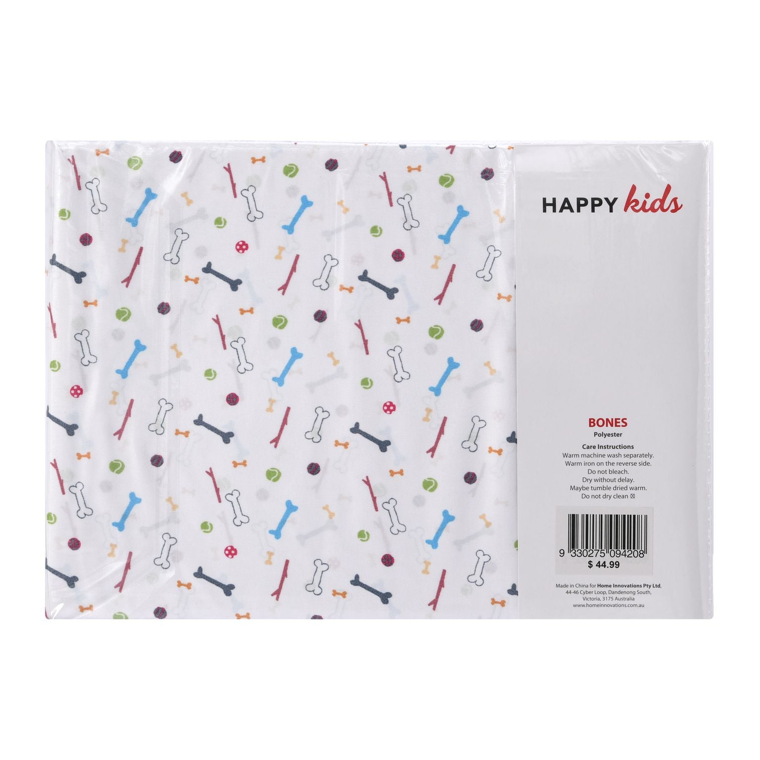 Happy Kids Bones Printed Microfibre Sheet Set Happy Kids Bedding