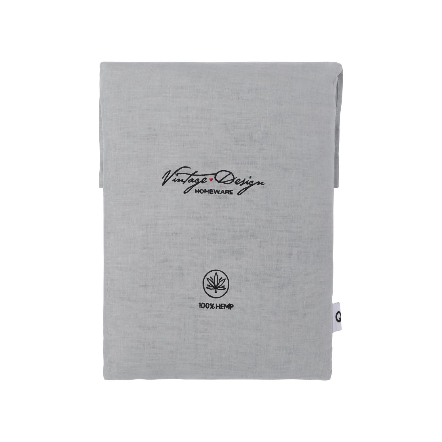 Vintage Design Silver 100% Hemp Quilt Cover Set Vintage Design