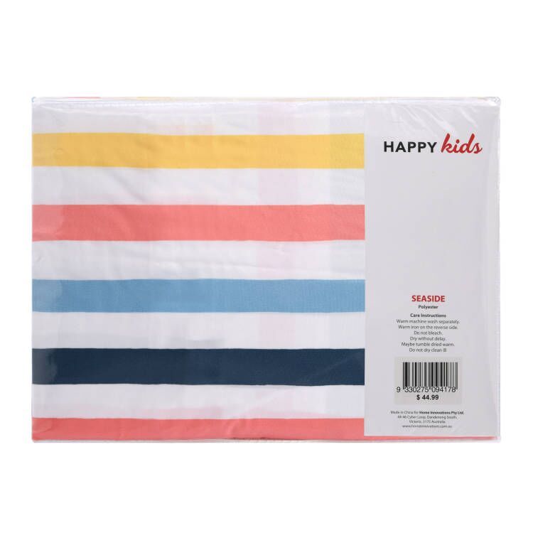 Happy Kids Seaside Printed Microfibre Sheet Set Happy Kids Bedding