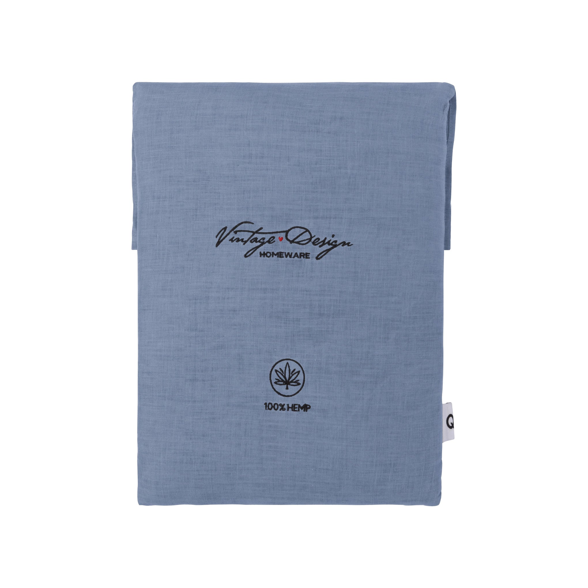 Vintage Design Sky Blue 100% Hemp Sheet Set Vintage Design