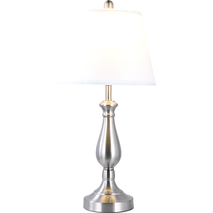 Palermo Lamp 3-Piece Lamp Set with Nickel Finish for Modern Home