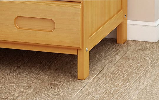 Palermo Bedside Table Bamboo Bedside Table Nightstand Storage Bedroom Sofa Side Stand - Wood